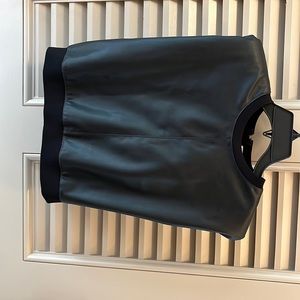 Alice + Olivia Faux Leather Crop Top